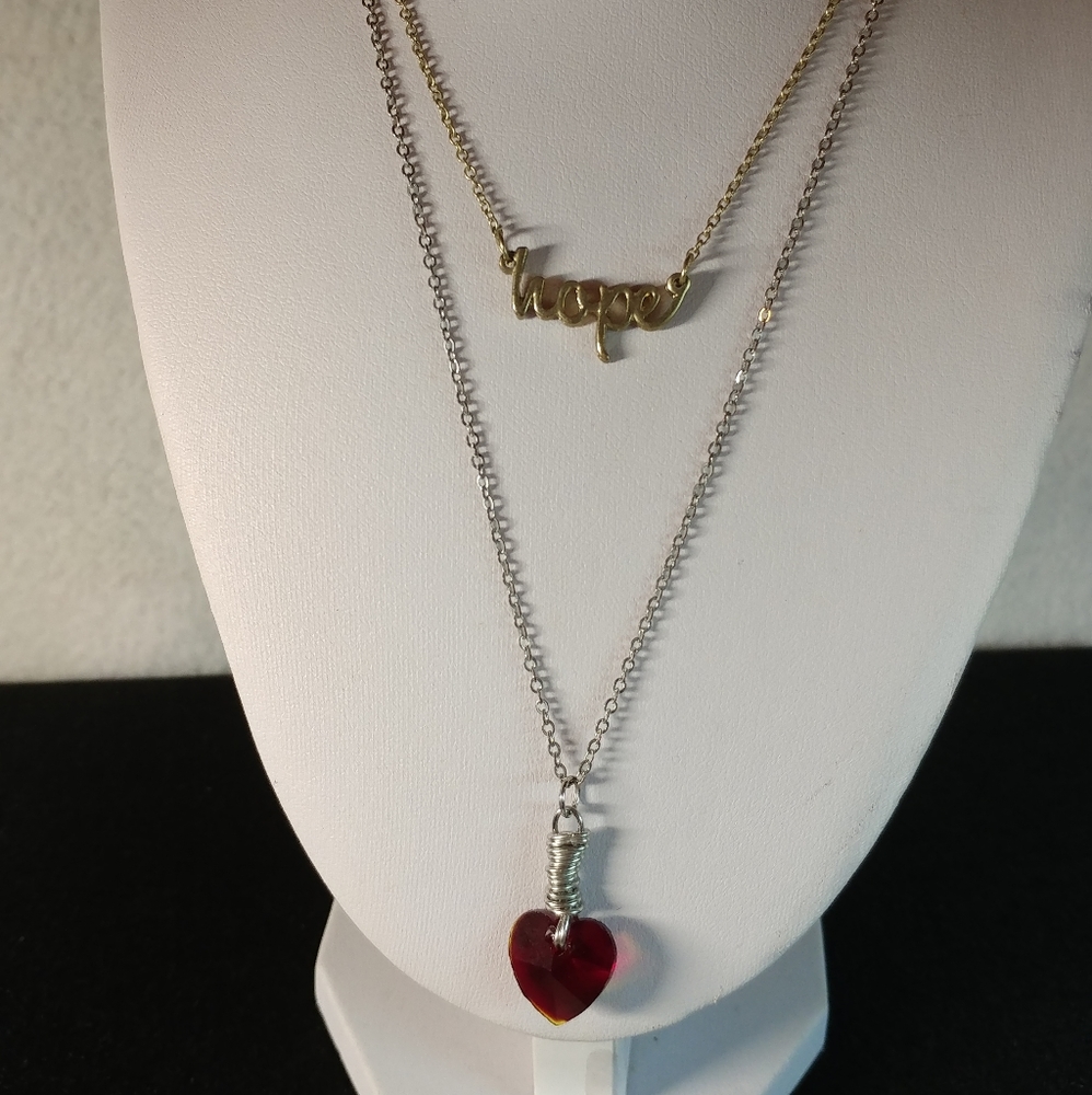 2 individual strand necklace's.